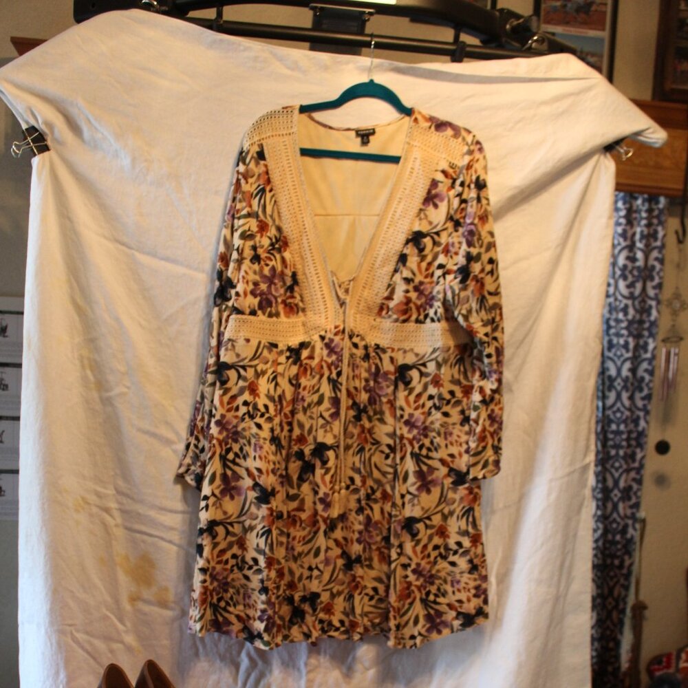 Peasant Style Midi Dress